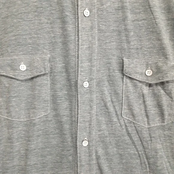 GAP Vintage-Mens Short Sleeve Button Shirt Sz.L/Blue/Rayon-Polyester Blend - Picture 3 of 11